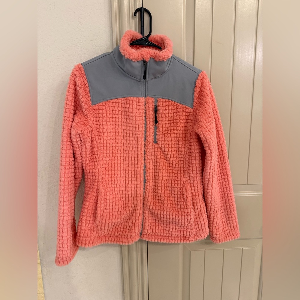 MAGELLAN Coral and Gray ZIP-UP Jacket size small